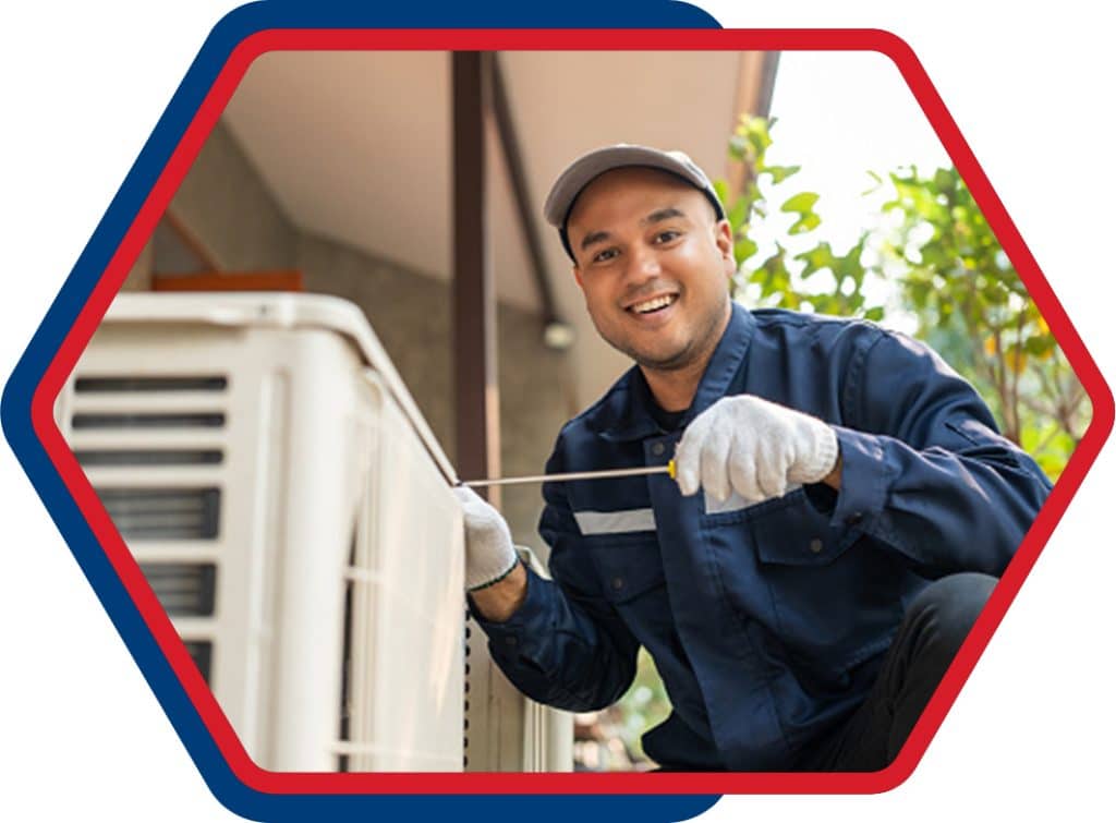 technician servicing equipment